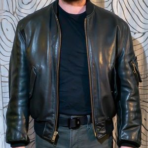 Schott Bros. NYC MA-1 Leather bomber jacket